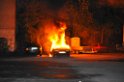 Wieder brennende Autos in Koeln Hoehenhaus P001